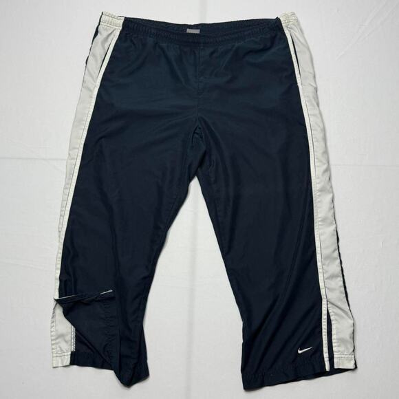 Vintage Nike Navy Blue Track Pants with White Stripes | Size XL - Picture 1 of 6